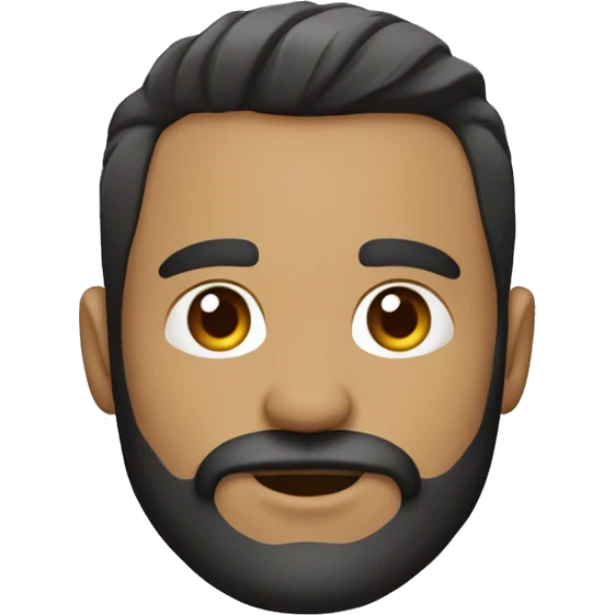 Corte de cabello de hombre “fade” con barba emoji