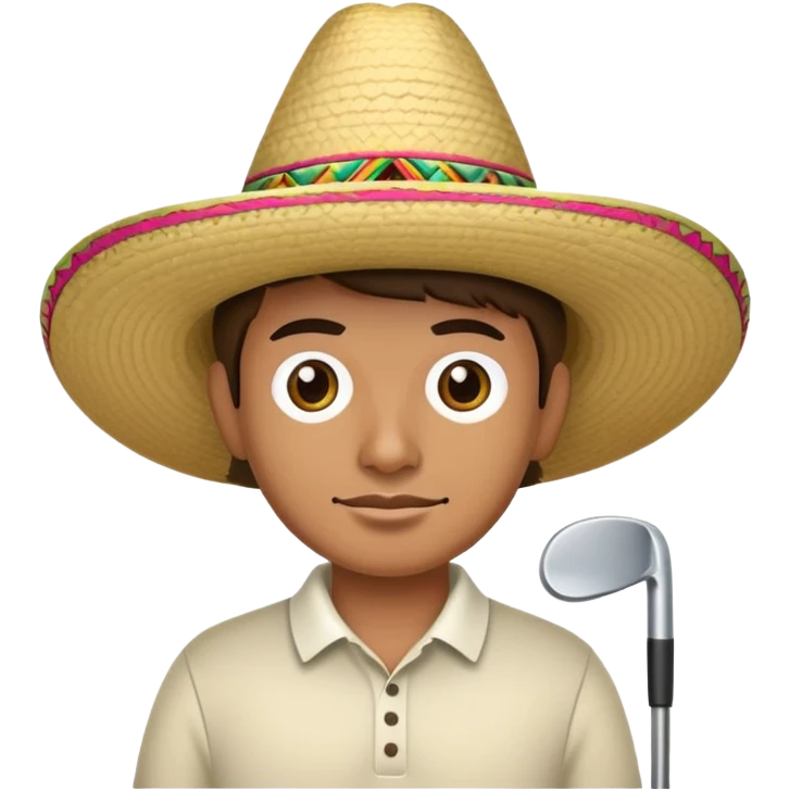 Golfer wearing a sombrero  emoji