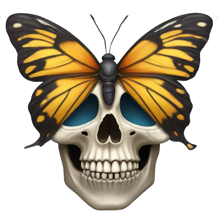 Skull butterfly  emoji