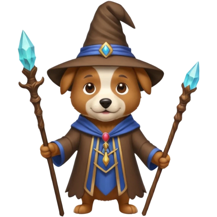 Dog wizard emoji