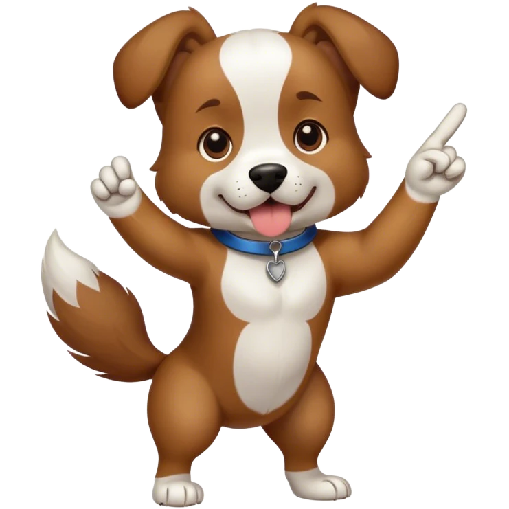 Dog with middle finger  emoji