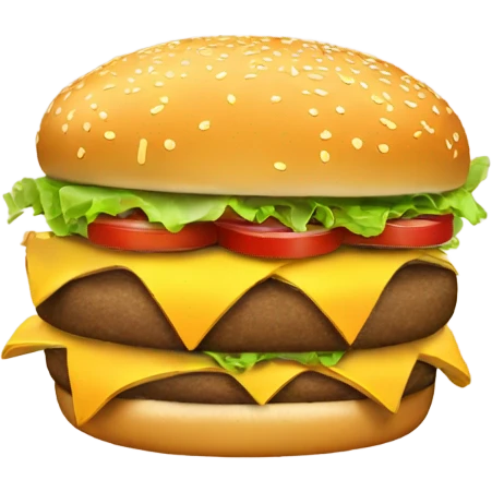 Double cheeseburger with fries  emoji