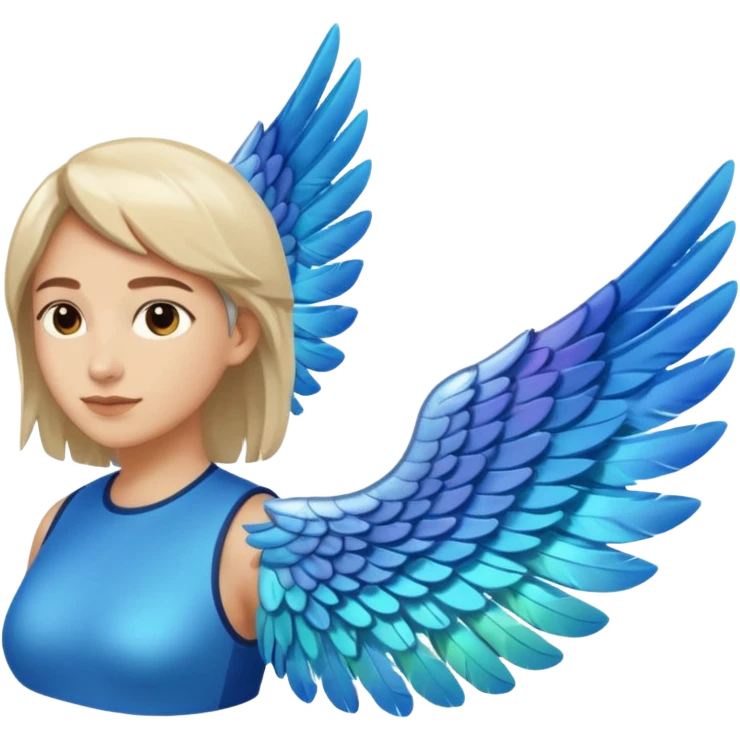 2 blue wings 🪽 left side an md right side emoji