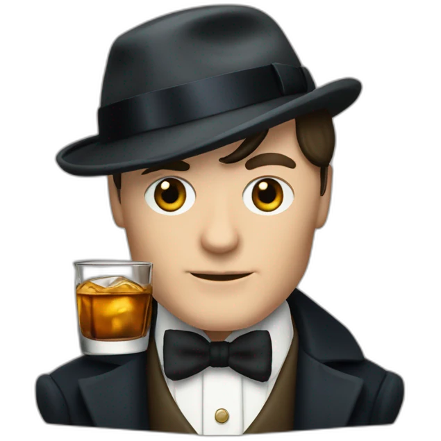 Tommy shelby peaky blinders drinking whisky emoji