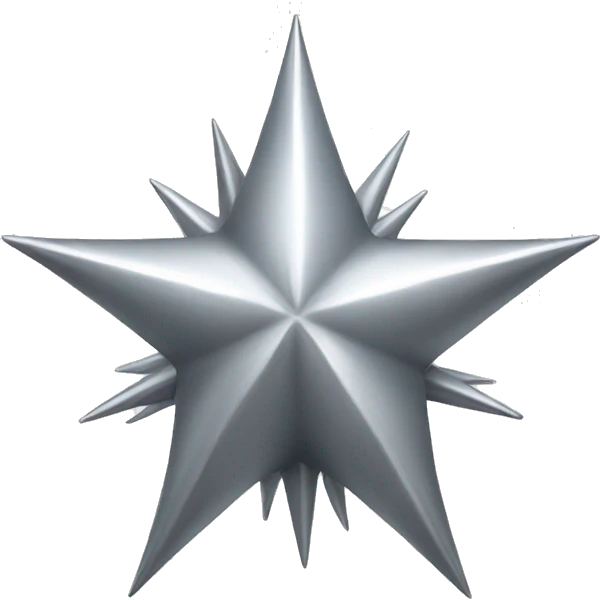 Silver Spikey star  emoji