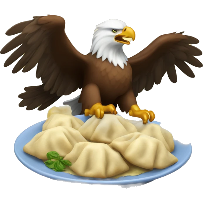 The eagle eats dumplings emoji