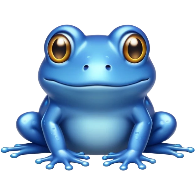 Blue frog emoji emoji