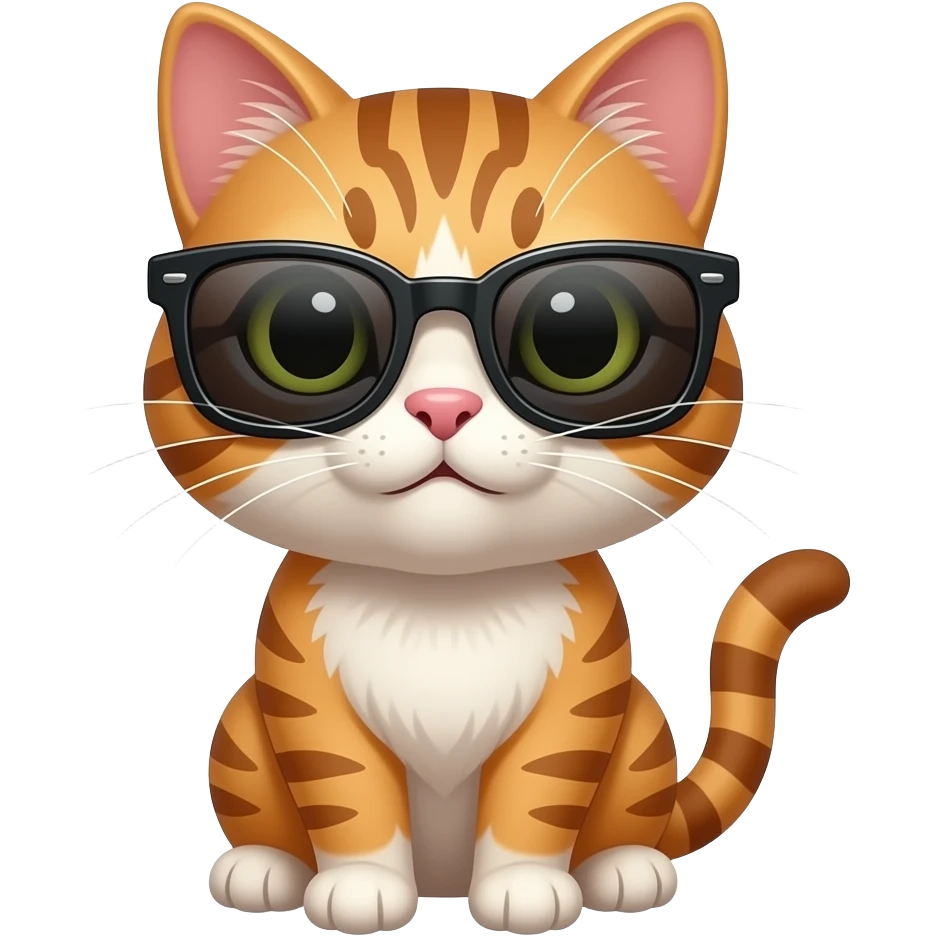 Cat wearing sunglasses emoji