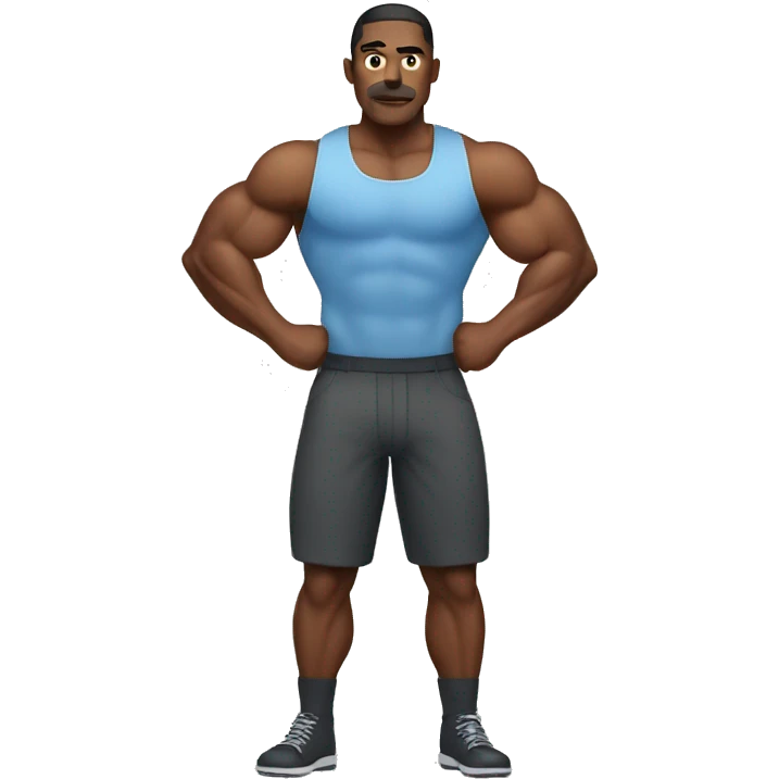 man with muscle body emoji
