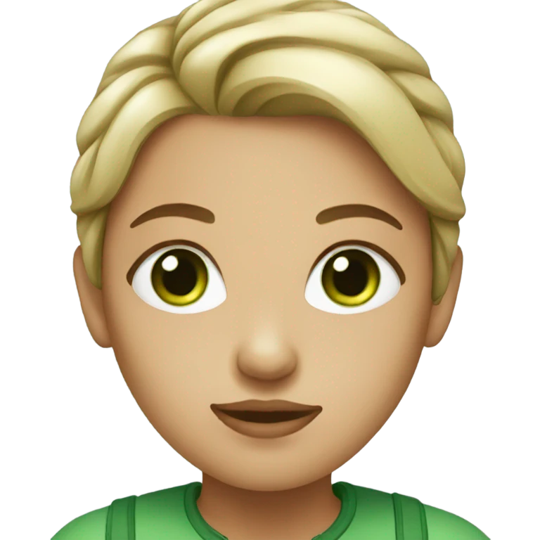 Female portrait with green eyes emoji