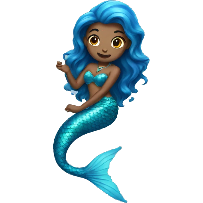Blue siren mermaid  emoji