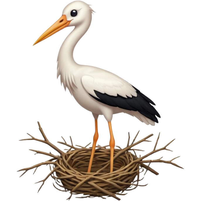 Птица аист  emoji
