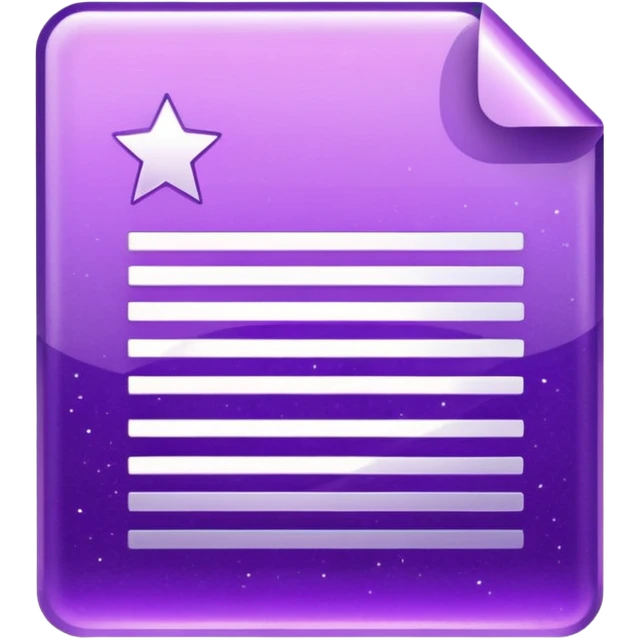 glitter purple documento nacional emoji