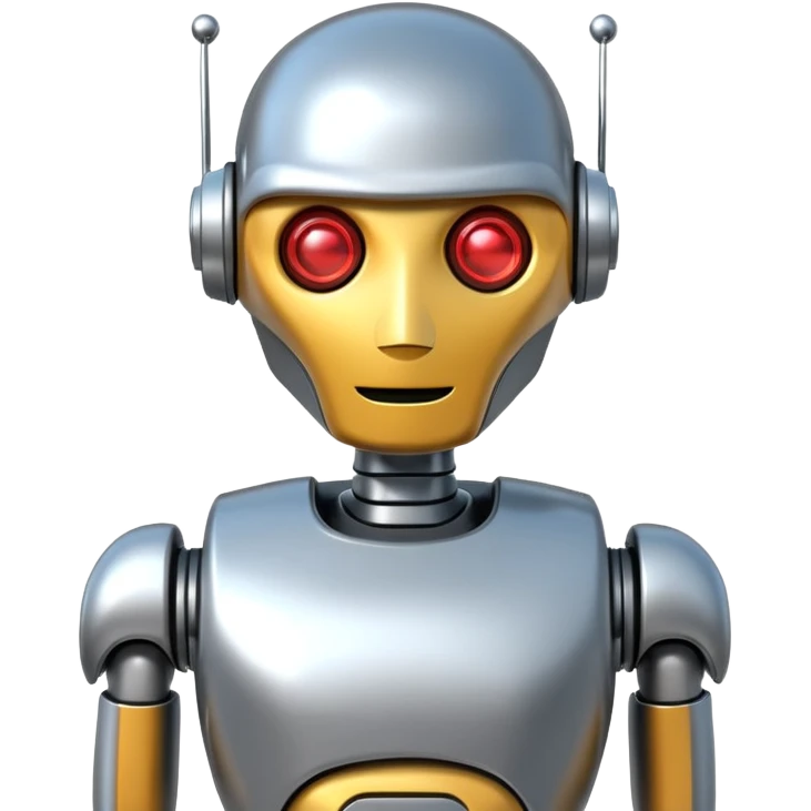 robot ia 3d emoji