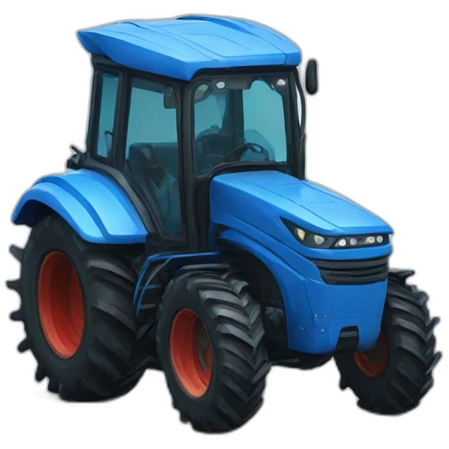 blue tractor rocket cyberpunk emoji