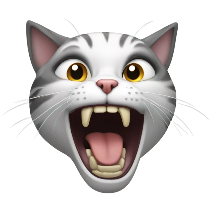 Cat hissing emoji