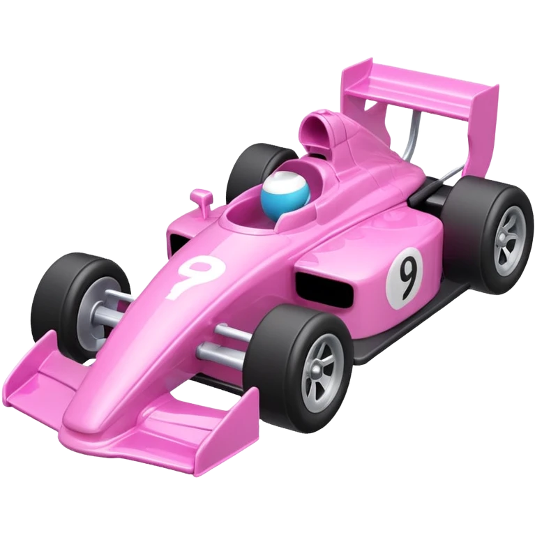 formula car toy pink emoji