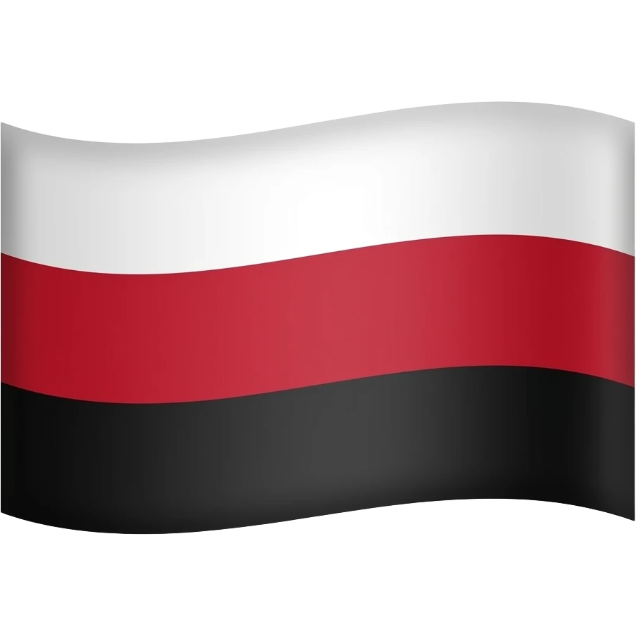 can you create a white-red-black tricolour flag, 3 stripes emoji
