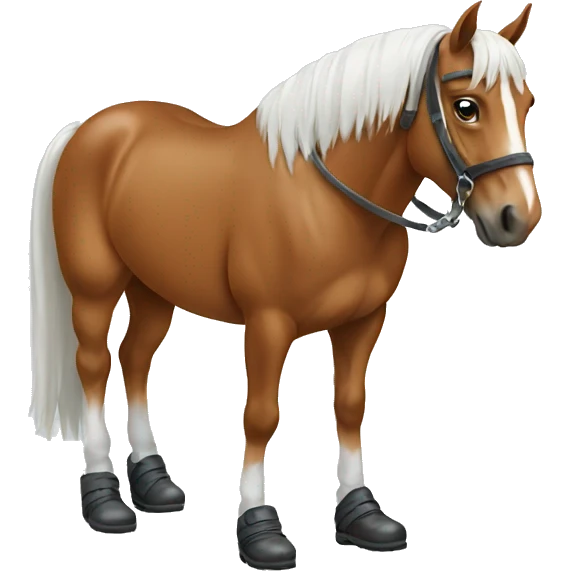 Horse wearing shoes emoji