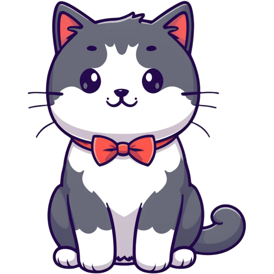 Gato con moño emoji