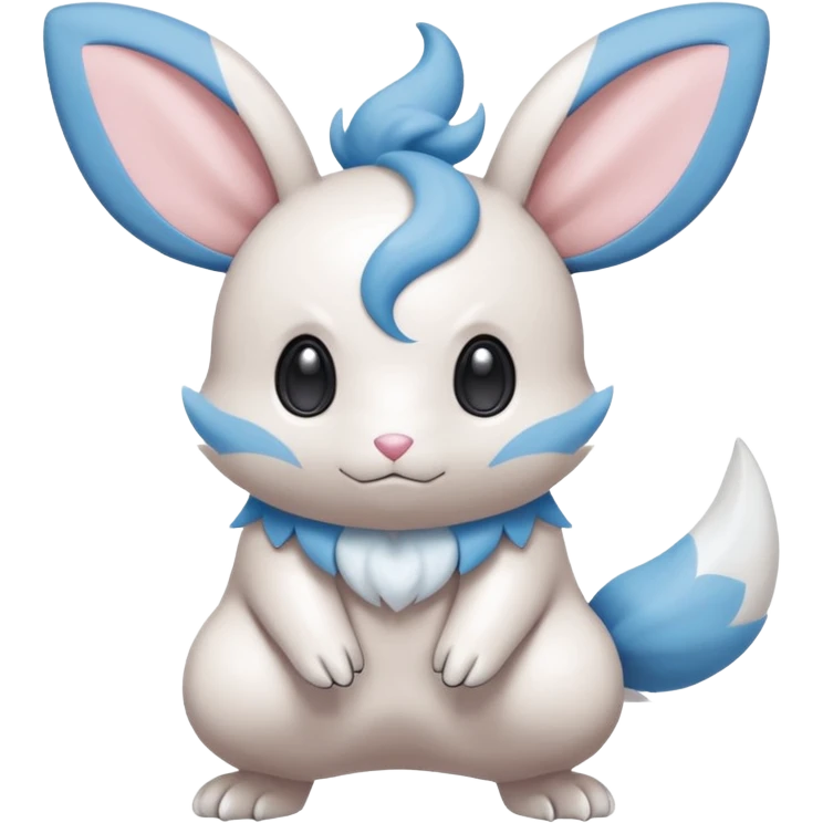 Minun-Pachirisu-Minccino-Pokémon-fusion, full body emoji