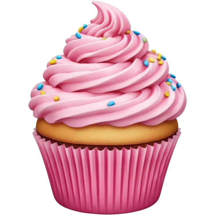 Cupcake with pink icing emoji