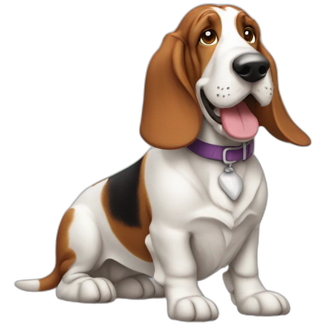 Happy Bassethound emoji