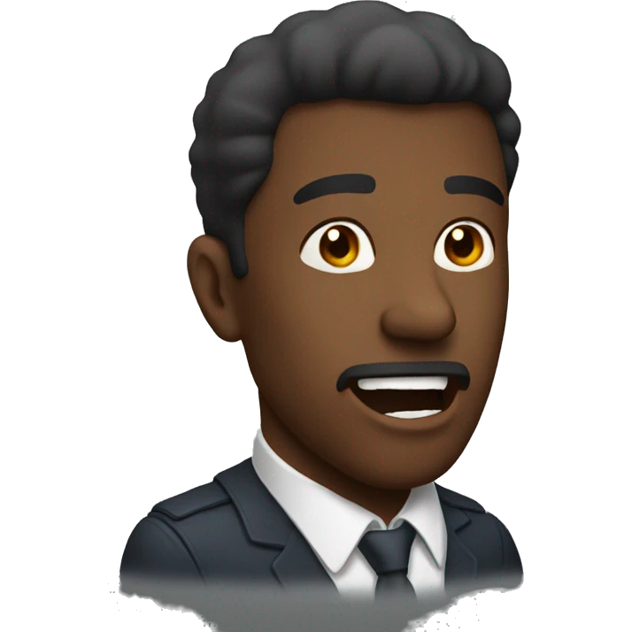 A man mewing emoji