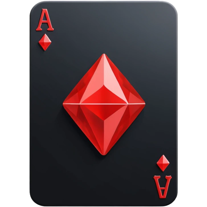 3d diamond shape matte black. diamond shape like on a playing card emoji