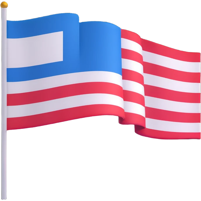 Flag of the Netherlands with red white and blue horizontal stripes emoji