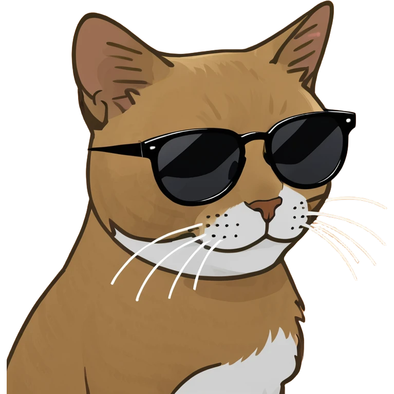 Cat with sunglasses emoji
