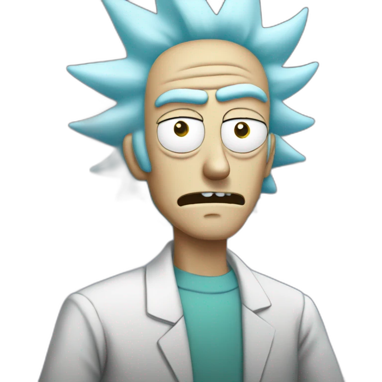 Rick Sanchez form behind emoji