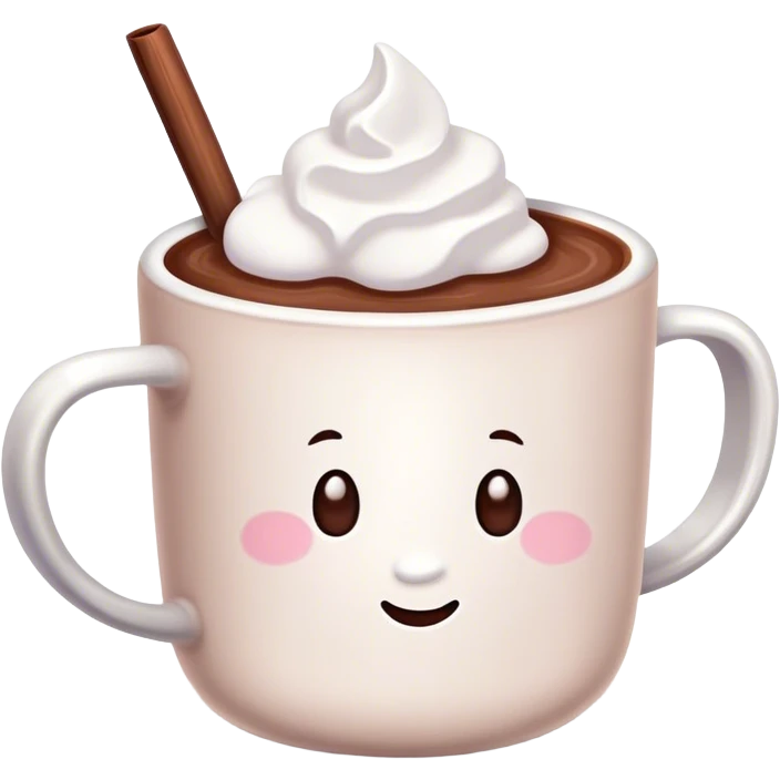 Hot cocoa with marshmallows  emoji