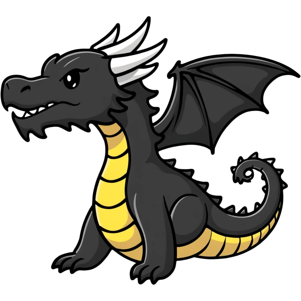 Minecraft black dragon head emoji
