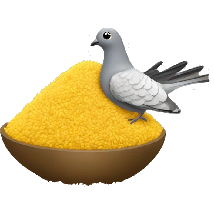 Yellow rice with pigeon peas emoji