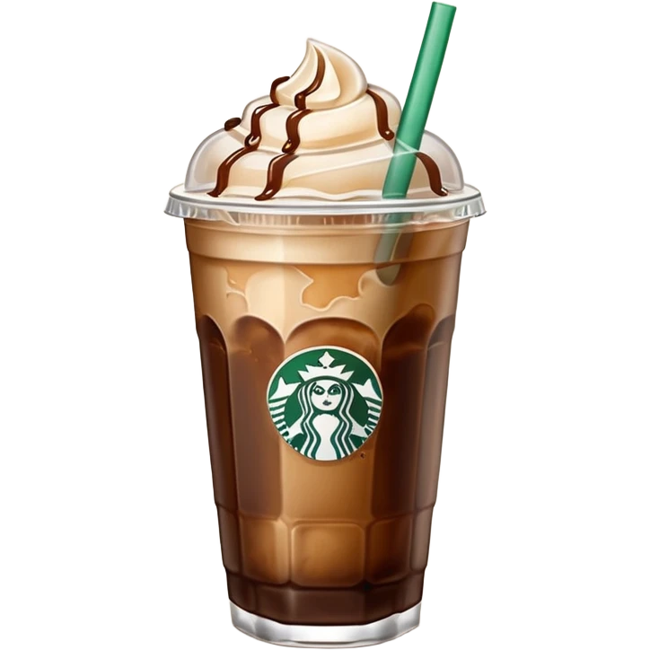 Starbuck ice coffee with ice cubes emoji