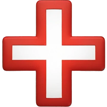 Red cross with a white background emoji