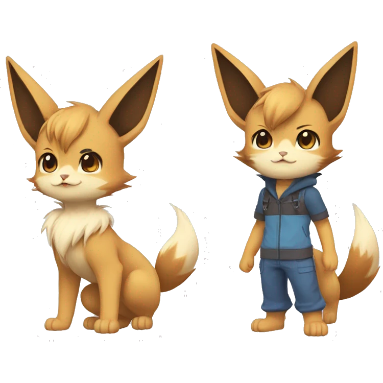 Catboy-Chibi-Sona-Eevee-Fakémon full body emoji