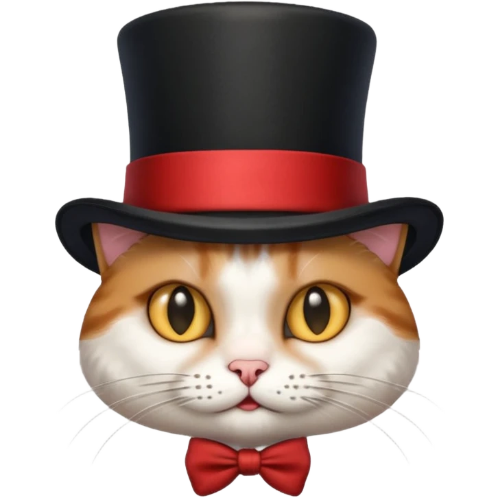 cat wearing a tophat emoji