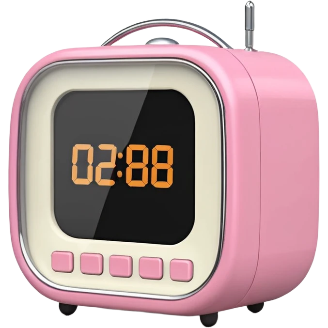 pink alarm clock emoji