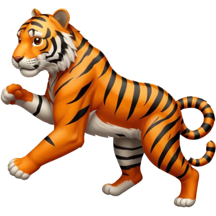 High resolution of a runnig tigar emoji