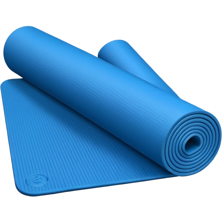 Yoga Mat blue emoji