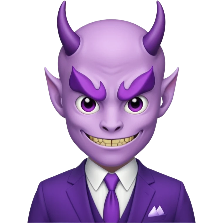 purple devil with suit emoji