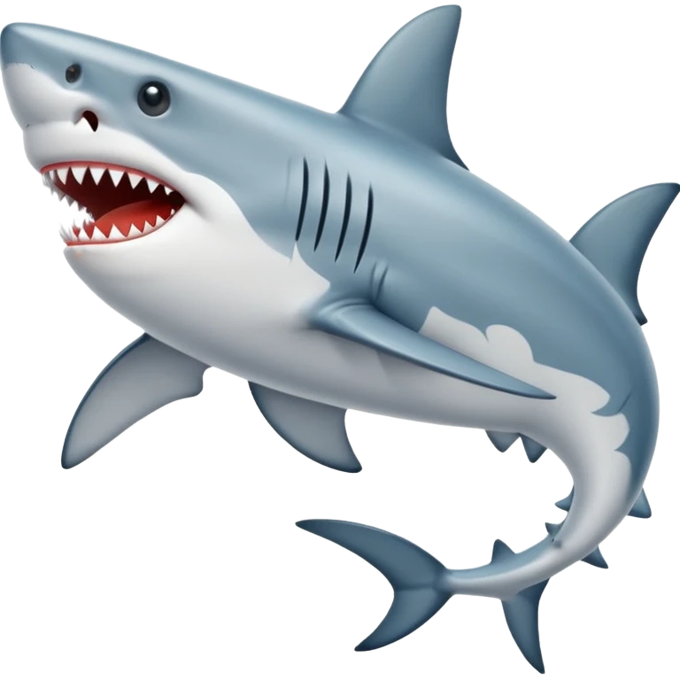 A shark with a pair of shoes emoji