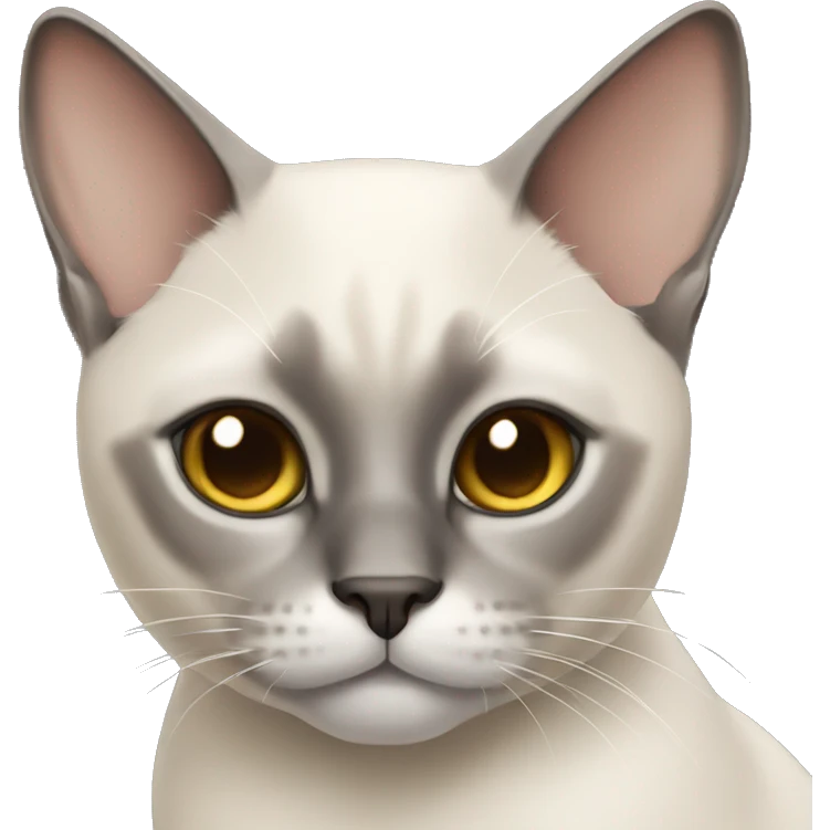 siamese gray cat emoji