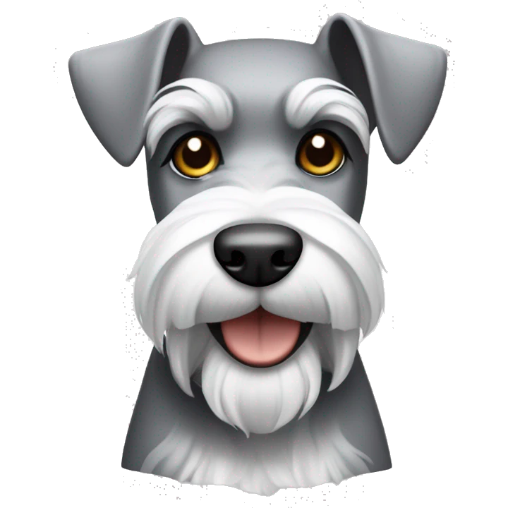 schnauzer that’s silver and white  emoji
