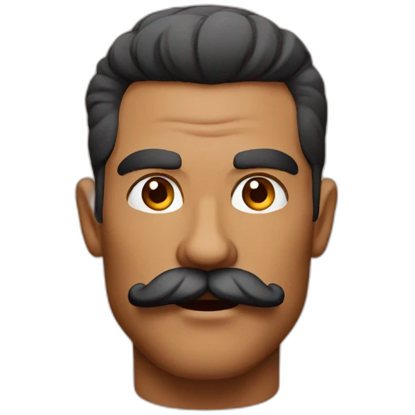 Muscle mustache expressive Cuban man emoji