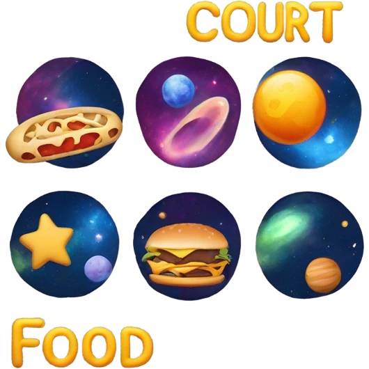 galaxy food court logo emoji