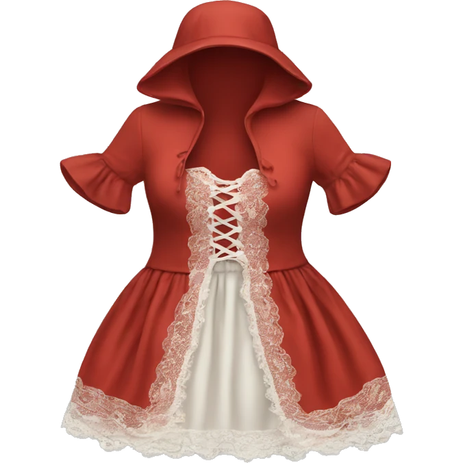 Red top with lace emoji