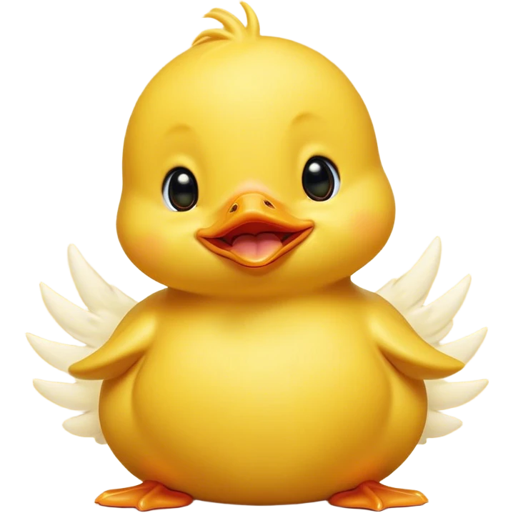 Cinematic Cute Yawning Yellow Baby Duck Portrait Emoji, Head tilted slightly with a dramatic, wide-open yawn, showcasing a soft, downy yellow coat with little drooping wings, round eyes barely open in drowsy contentment, Simplified yet irresistibly adorable features, highly detailed, glowing with a soft, cozy glow, high shine, relaxed yet expressive, stylized with a touch of whimsical charm, bright and endearing, soft glowing outline, capturing the essence of a sleepy yet affectionate duckling, so drowsy it feels like it could stretch out of the screen and curl up for a nap! emoji
